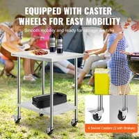 Masă-de-lucru-mobilă-76-x-61-cm-inox-cu-roți