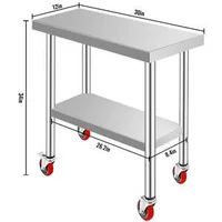 Masă-de-lucru-mobilă-ultrîngustă-76x30-5-cm-oțel-inoxidabil-cu-roți