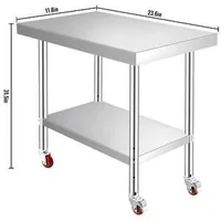 Mini-masă-de-lucru-mobilă-60x30-cm-oțel-inoxidabil-cu-roți