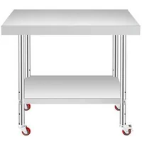Mini-masă-de-lucru-mobilă-60x30-cm-oțel-inoxidabil-cu-roți