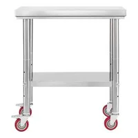 Masă-de-lucru-mobilă-76x60-cm-oțel-inoxidabil-cu-roți