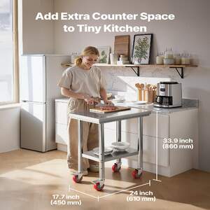 Masă-de-lucru-mobilă-61x45-cm-inox-cu-roți