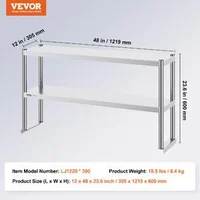 Raft-superior-cu-două-niveluri-122x30-5-cm-oțel-inoxidabil-pentru-masă-de-lucru