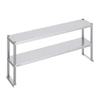 Raft-suplimentar-cu-două-niveluri-152x30-5-cm-din-oțel-inoxidabil-pentru-masă-de-lucru