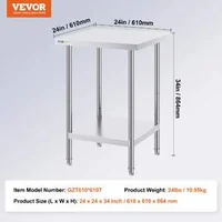 Masă-de-lucru-profesională-pătrată-61x61-cm-din-oțel-inoxidabil