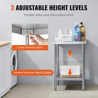 Masă-de-lucru-profesională-pătrată-61x61-cm-din-oțel-inoxidabil