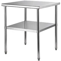 Masă-de-lucru-pătrată-profesională-76x76-cm-oțel-inoxidabil