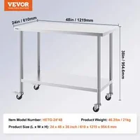 Masă-de-lucru-mobilă-122x61-cm-oțel-inoxidabil-cu-roți