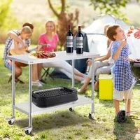 Masă-de-lucru-mobilă-122x61-cm-oțel-inoxidabil-cu-roți