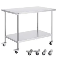 Masă-mobilă-de-lucru-122x76-cm-din-oțel-inoxidabil-cu-roți