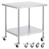 Masă-de-lucru-mobilă-76x45-7-cm-oțel-inoxidabil-cu-roți