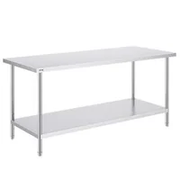 Masă-de-lucru-industrială-183x76-cm-oțel-inoxidabil-cu-blat-maxim