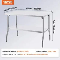 Masă-de-lucru-pliabilă-122x76-cm-oțel-inoxidabil-cu-capacitate-mare