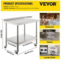Masă-de-lucru-mobilă-91-5x61-cm-inox-cu-roți