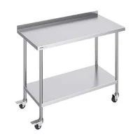 Masă-de-lucru-mobilă-122x61-cm-oțel-inoxidabil-cu-roți