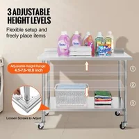 Masă-de-lucru-mobilă-122x61-cm-oțel-inoxidabil-cu-roți