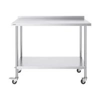 Masă-de-lucru-mobilă-122x61-cm-oțel-inoxidabil-cu-roți