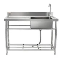 Chiuvete-profesionale-cu-o-cuvă-din-oțel-inox-100-120-cm-BATERIE-pentru-garaj-restaurant-spălătorie-certificate-NSF