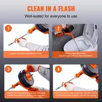 Șnec-de-curățare-canalizare-2-3m-cu-adaptor-pentru-bormașină-pentru-desfundarea-scurgerilor-chiuvetelor-de-bucătărie-și-baie-cu-furtun-protector-și-mănuși