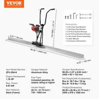 Dreptar-vibrant-profesional-pentru-beton-cu-motor-în-4-timpi-mânere-reglabile-pe-înălțime-6500-rot-min-profil-din-aluminiu-de-2445-mm-set-de-bare-de-nivelare