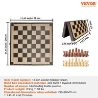 Șah-magnetic-din-lemn-30-5-cm-cu-tablă-pliabilă-compartimente-individuale-și-2-dame-suplimentare