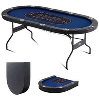Masă-de-poker-pliabilă-pentru-10-jucători-213-cm-pâslă-roșie-și-suporturi-din-oțel