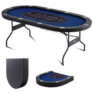 Masă-de-poker-pliabilă-pentru-10-jucători-213-cm-pâslă-roșie-și-suporturi-din-oțel