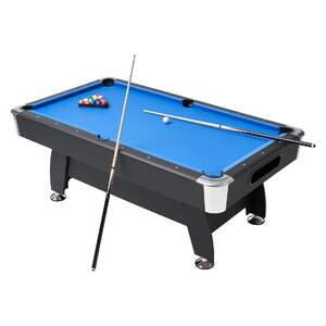 Masă-de-biliard-clasică-213-cm-Postav-albastru-picioare-reglabile-și-set-complet
