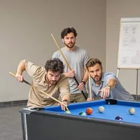 Masă-de-biliard-clasică-213-cm-Postav-albastru-picioare-reglabile-și-set-complet