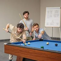 Masă-de-biliard-profesională-244-cm-8-ft-design-din-lemn-și-postav-albastru