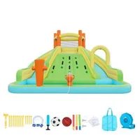 Parc-acvatic-gonflabil-de-4-0-m-castel-cu-tobogan-dublu-perete-de-cățărare-și-mini-fotbal