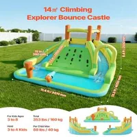 Parc-acvatic-gonflabil-de-4-0-m-castel-cu-tobogan-dublu-perete-de-cățărare-și-mini-fotbal