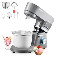 Mașină-multifuncțională-de-înghețată-și-mixer-planetar-1-7-L-6-viteze-și-timer-LED