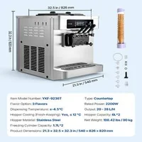 Mașină-de-blat-pentru-înghețată-soft-28-L-h-3-arome-cu-pompă-de-aerare-și-prerăcire