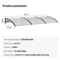 Copertină-exterioară-pentru-uși-și-ferestre-96-x-297-cm-protecție-UV-și-policarbonat-rezistent-la-apă