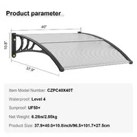 Copertină-din-policarbonat-pentru-ușă-și-fereastră-101-x-101-cm-UPF-50-protecție-completă-împotriva-ploii-și-zăpezii