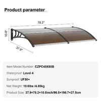 Copertină-maro-din-policarbonat-pentru-uși-și-ferestre-96-x-198-cm-protecție-UV-și-umbrire-eficientă