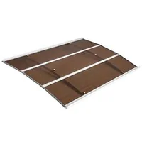 Copertină-din-policarbonat-pentru-ușă-de-intrare-100-x-150-cm-maro-cu-console-metalice