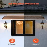 Copertină-din-policarbonat-pentru-ușă-de-intrare-100-x-150-cm-maro-cu-console-metalice