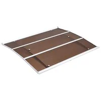 Copertină-maro-din-policarbonat-pentru-ușă-94-x-120-cm-console-ABS-și-protecție-UV