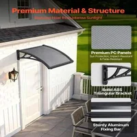 Copertină-gri-fumuriu-pentru-ușă-și-fereastră-60-x-60-cm-console-ABS-și-protecție-UV