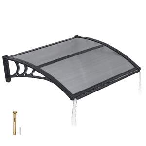 Copertină-pentru-ușă-din-policarbonat-gri-fumuriu-75-x-100-cm-console-ABS-și-protecție-UV