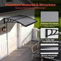 Copertină-pentru-ușă-din-policarbonat-gri-fumuriu-75-x-100-cm-console-ABS-și-protecție-UV