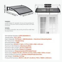Copertină-pentru-ușă-din-policarbonat-gri-fumuriu-75-x-100-cm-console-ABS-și-protecție-UV