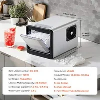 Mașină-de-gheață-pentru-mestecat-Nugget-Ice-tip-blat-15-kg-zi-cu-auto-curățare-tip-sertar