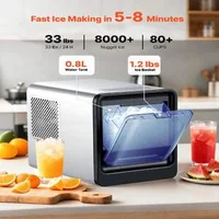 Mașină-de-gheață-pentru-mestecat-Nugget-Ice-tip-blat-15-kg-zi-cu-auto-curățare-tip-sertar
