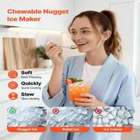 Mașină-de-gheață-pentru-mestecat-Nugget-Ice-tip-blat-15-kg-zi-cu-auto-curățare-tip-sertar