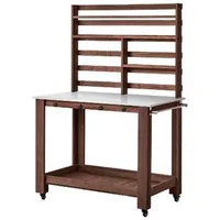 Masă-de-lucru-pentru-grădină-cu-blat-din-oțel-inoxidabil-115x66-cm-mobilă-maro