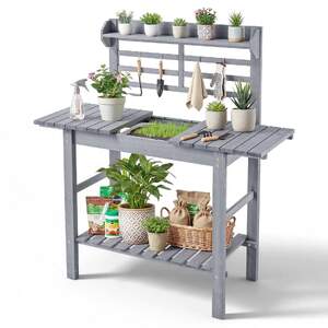 Masă-de-lucru-pentru-grădină-cu-chiuvetă-blat-reglabil-94-140-cm-gri