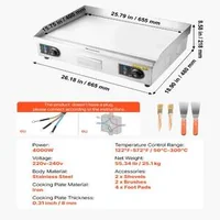 Placă-electrică-profesională-655x400-mm-4000W-până-la-300-C